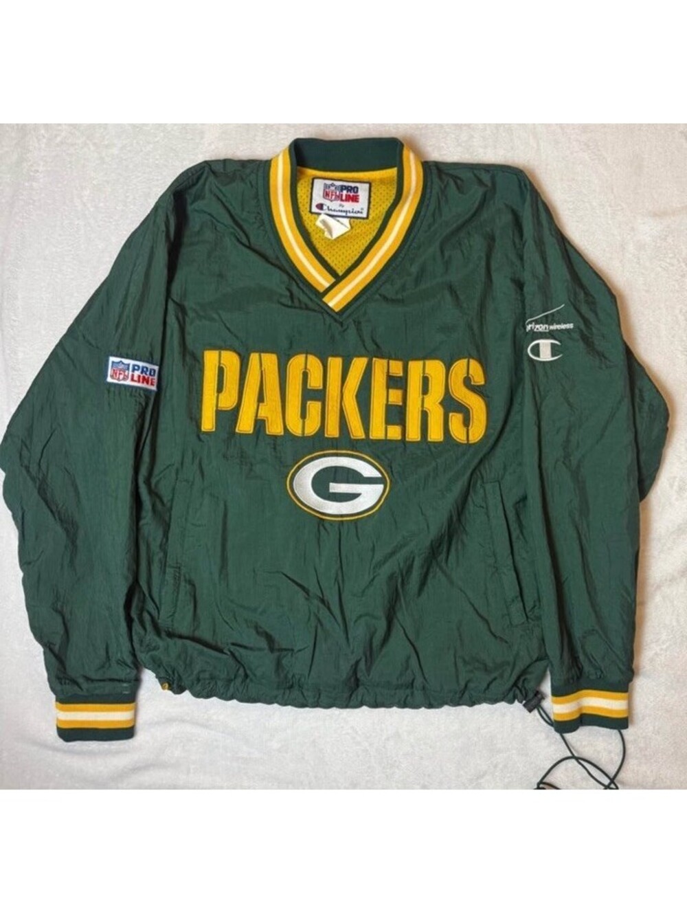 Champion 90s NFL Pro Line Green Bay Packers Windbreaker Jacket M Mens VTG